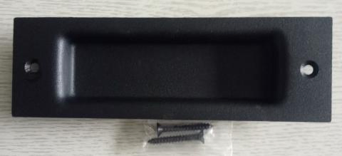 Recessed Finger Pulls for Sliding Door, Barn Door Handles Matte Black 165mm