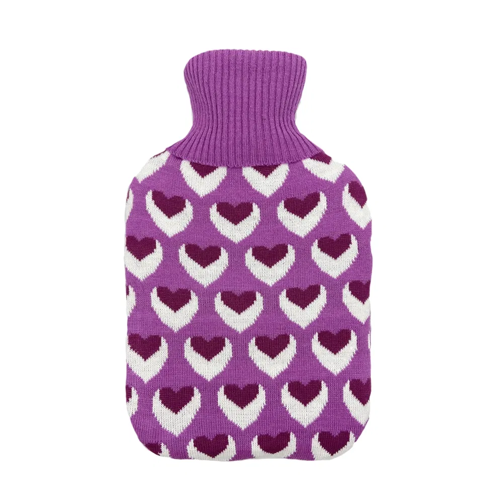OEM ODM Hot Selling Unique Design Cheap Knitted Rubber Hot Water Bag Bottle Cover