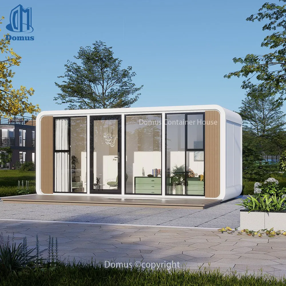 Modern Prefab Living Pod Modular Apple Pod Cabin Movable Design for Office Apple Cabin House