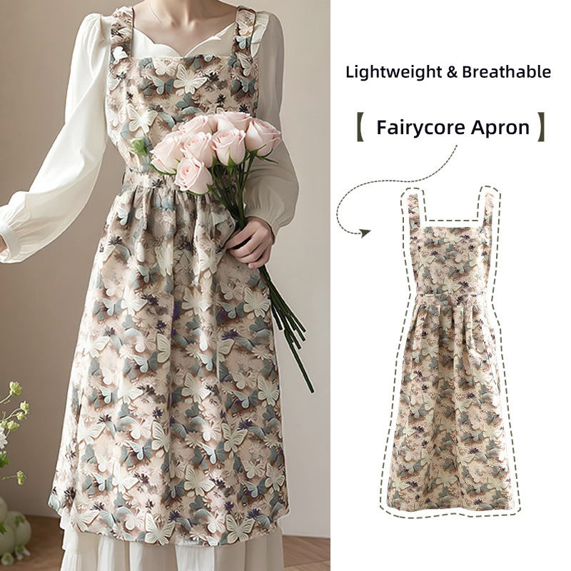 Fairy Style Apron for Home Use Kitchen Oil-Proof Waist Apron