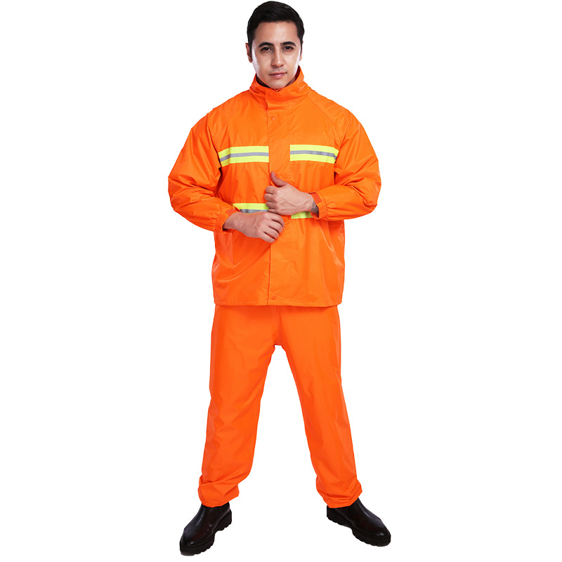 Cheap Price OEM Service Waterproof Reflective Raincoat with Pants Rain Suit Rain Coats Made in Guangzhou