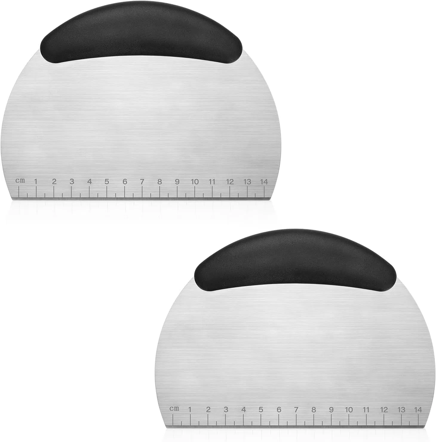 Professional Semicircular Stainless Steel Dough Cutter with PP Handle for Efficient Cutting