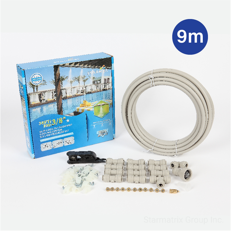 Garden Poolside Cooling Mist Kit with Water Timer