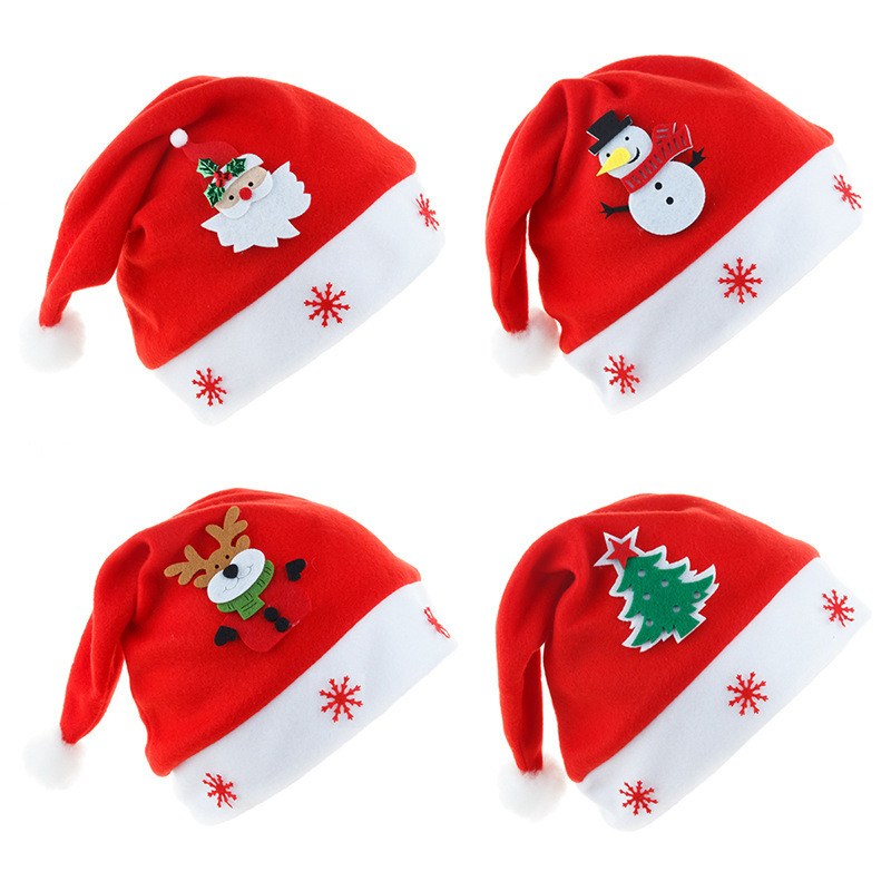 Christmas Santa Holiday Hat for Adults Classic Fur for New Year Holiday
