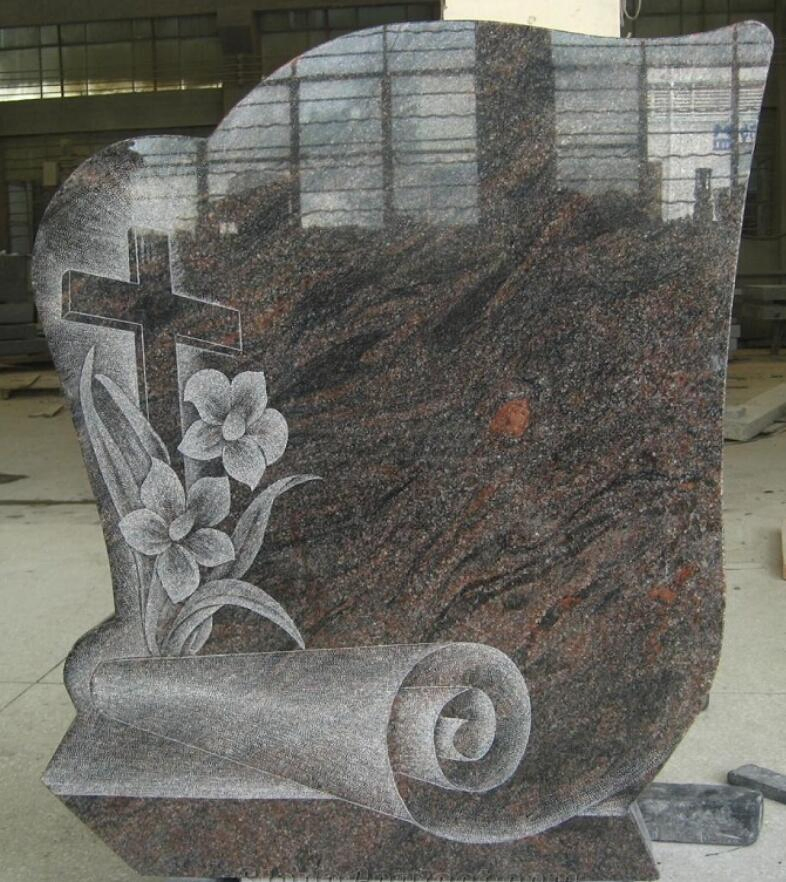 Natural Stone carving Himalayan blue/red/brown/black Granite Monument for Memorial/Dead/cemetery/graveyard