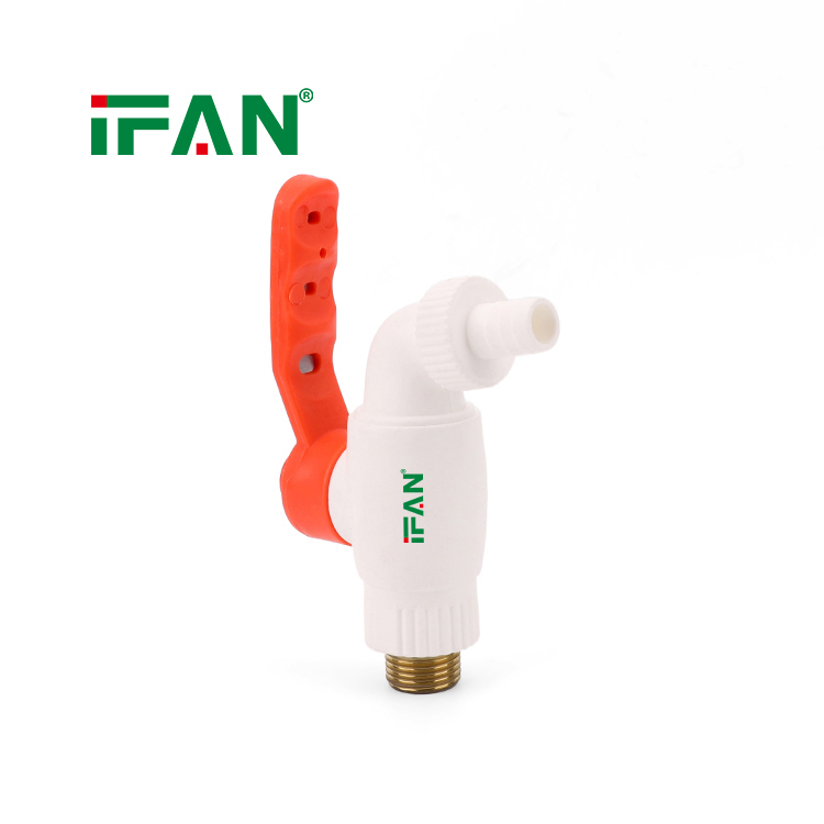 Ifan Factory Price White PPR Fittings PPR Tap 1/2 3/4 Inch Plastic PPR Bibcock