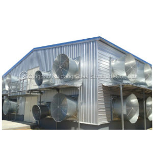 Galvanized/Painted Metal Frame PU/Rockwool/EPS Foam Sandwich Panel Poultry Farm Steel Structure Shed Chicken House for Broiler/Breeder/Egg/Layer Hens
