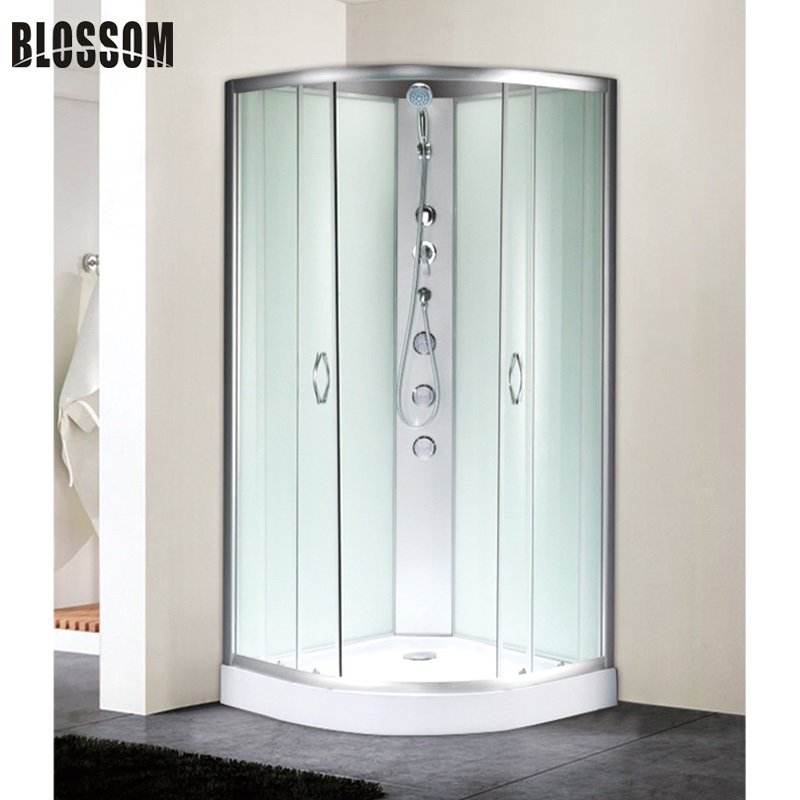 Bathroom Glass Shower Cabin Box House with Chrome Aluminum Frame