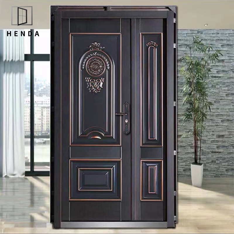 Стальная входная дверь 'Мать и сын' с противовзломной защитой