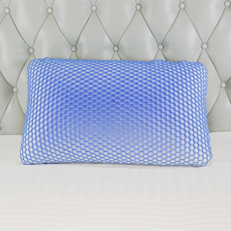 Breathable TPE Comfort Pillow with Microfiber Cover in Rectangle Design