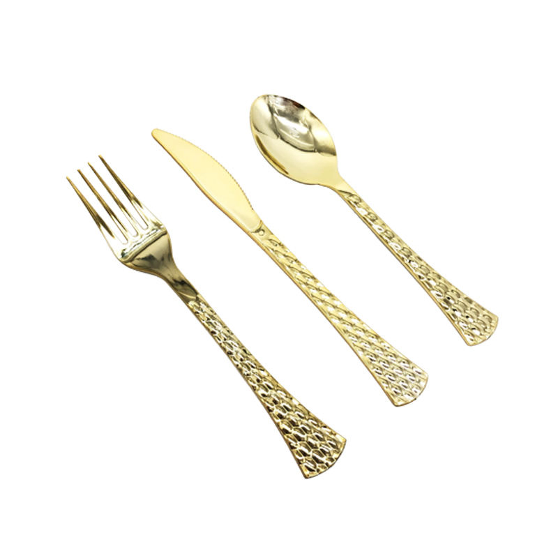 Custom High-Quality Organic Party Cutlery - Luxury Gold Flatware Sets