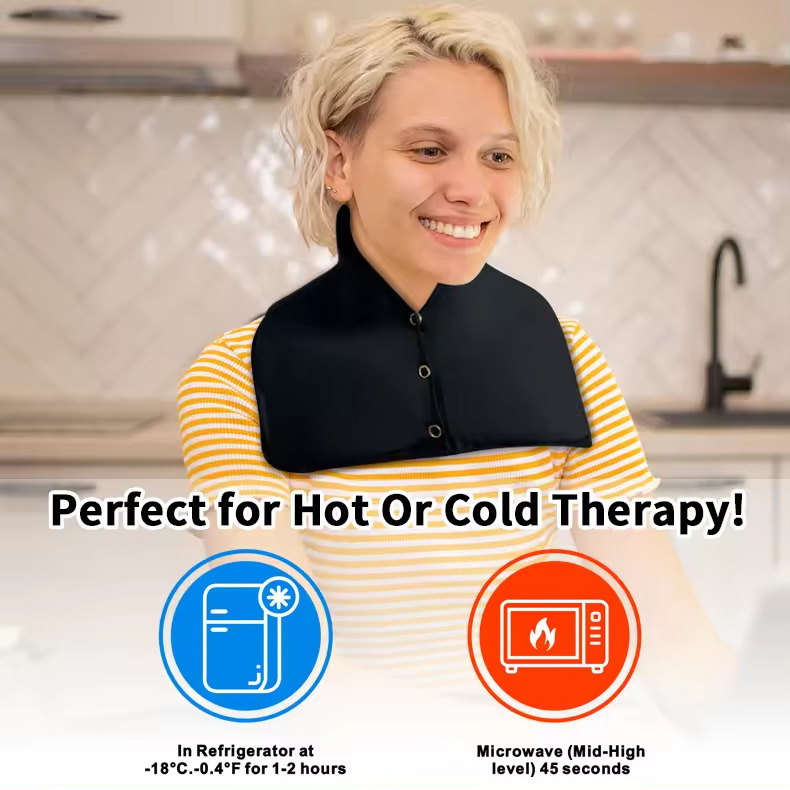 Reusable Hot Cold Compress Neck Ice Pack Wrap Neck Ice Pack Wrap for Cervical Shoulder Pain Relief