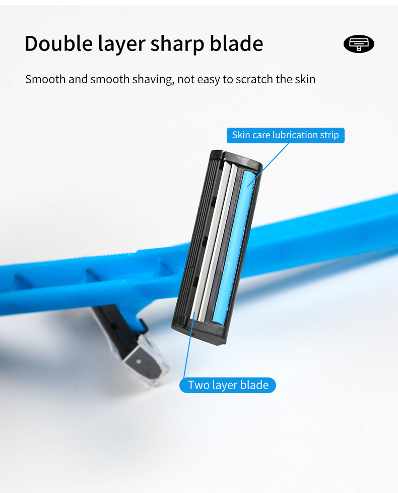 Premium Twin Blade Disposable Razors for Effortless Shaving