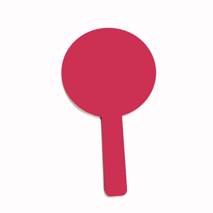 Custom Logo Handheld Mirror Round Shape Pocket Makeup Hand Mirror