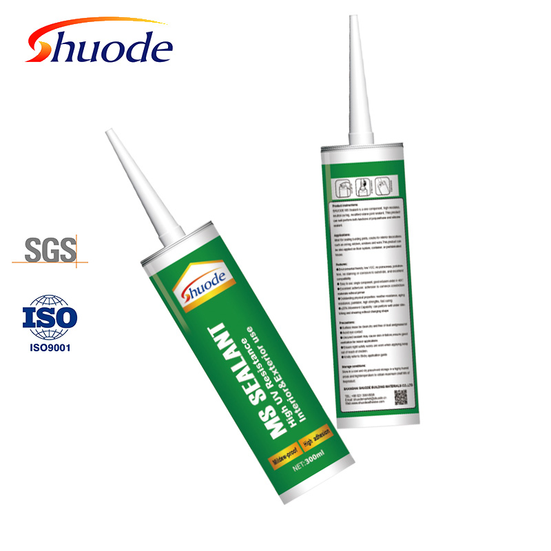 Multi Purpose Construction Polyethers Adhesive Ms Sealant in Grey or Black