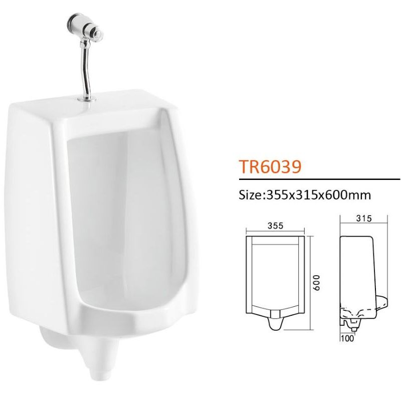 Public Bathroom Hotel and Man Bathroom Ceramic Wall-Hung Urinal with Sensor