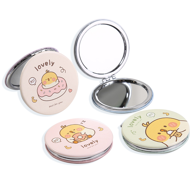 Handheld Magnifying Portable Round Mini Travel Makeup Cosmetic Purse Pocket Mirror