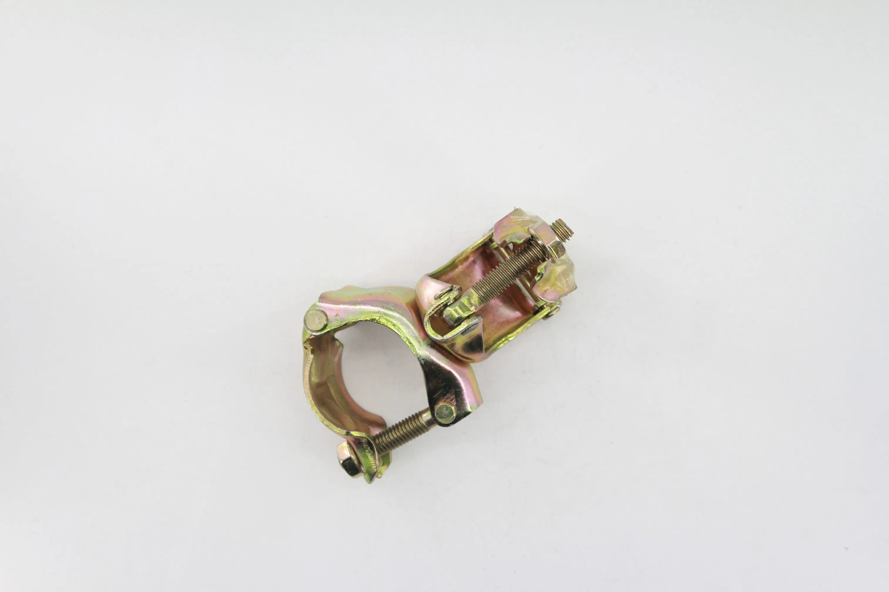 JIS Standard Pressed Scaffold Swivel Coupler Gold Zinc Plated Steel Pipe Clamp for Construction Scaffolding System