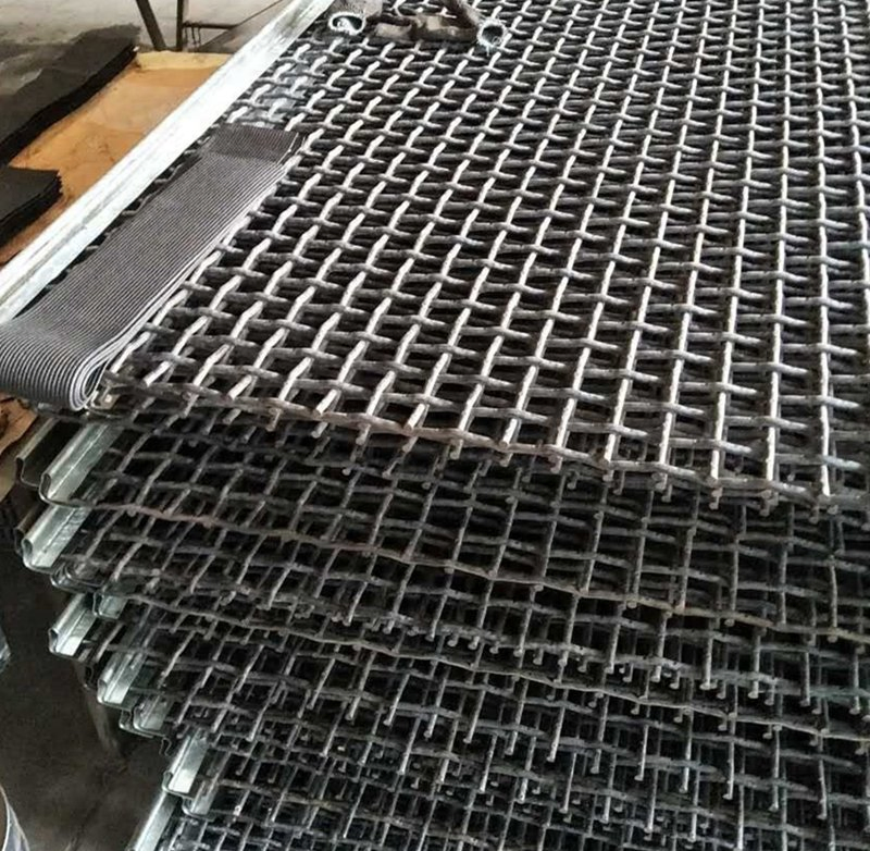 Mine Sieving Woven Wire Hooked Vibrating Screen Mesh for Stone Quarry