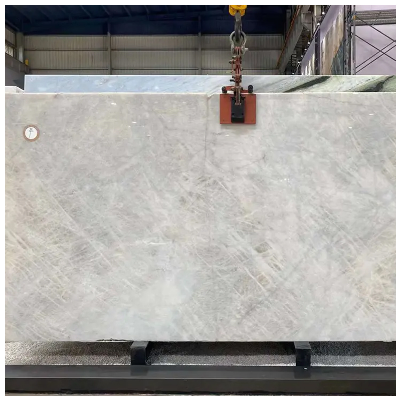 Brazilian White Diamond Crystal Quartzite Backlit Slabs