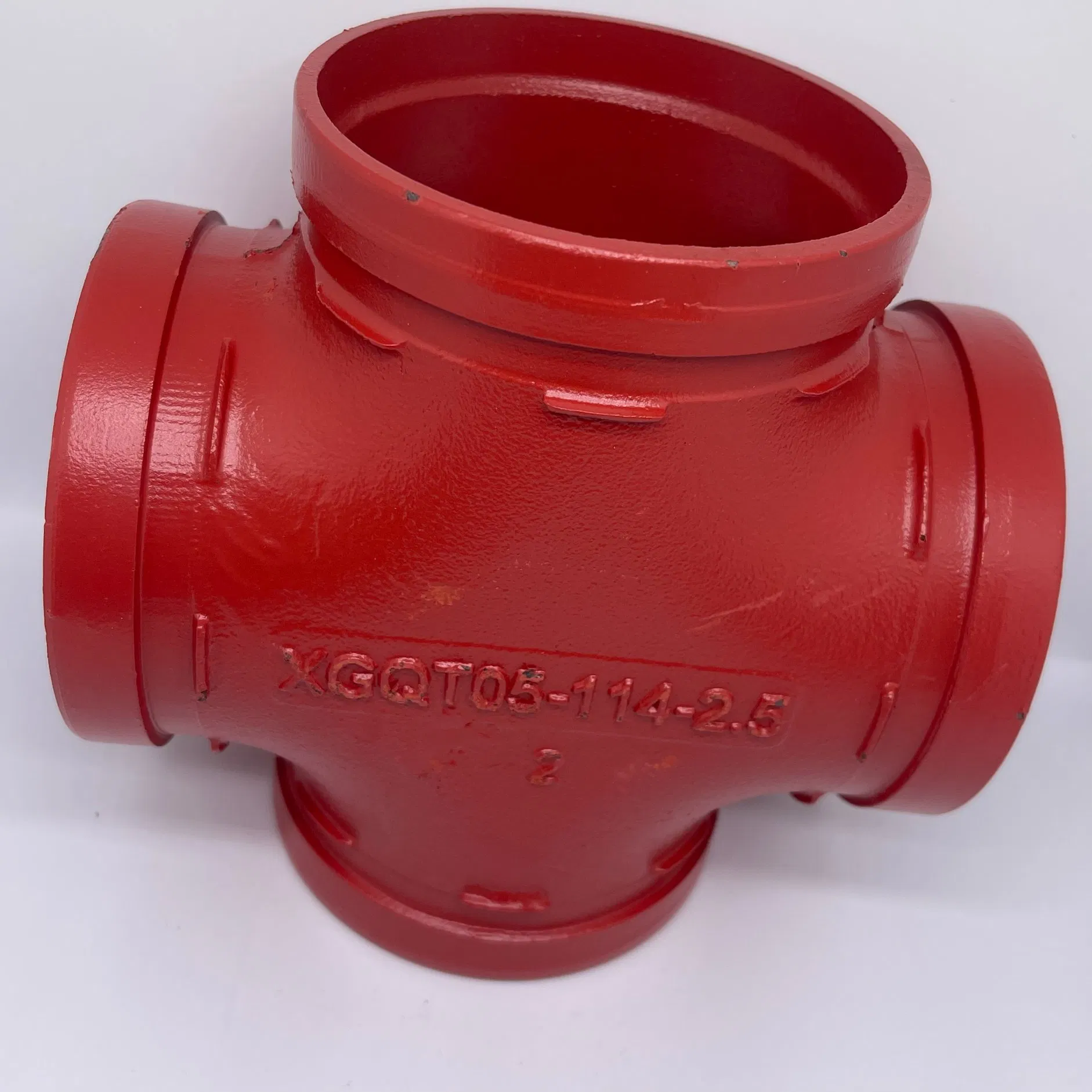 Grooved Ductile Iron Pipe Fitting Fire Control Elbow Tee Cross Coupling Cross