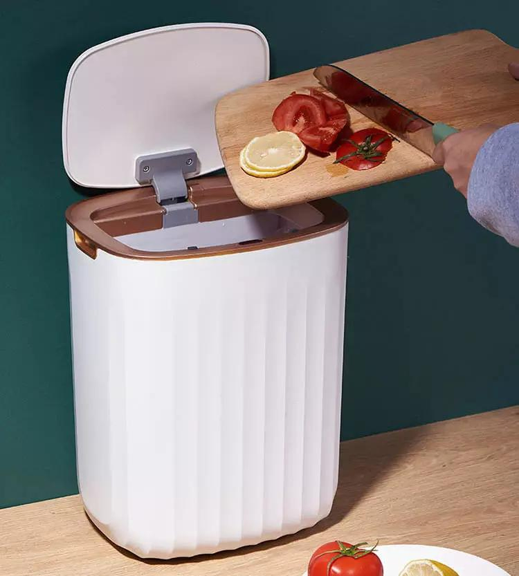 Умная сенсорная урна для кухни овальная