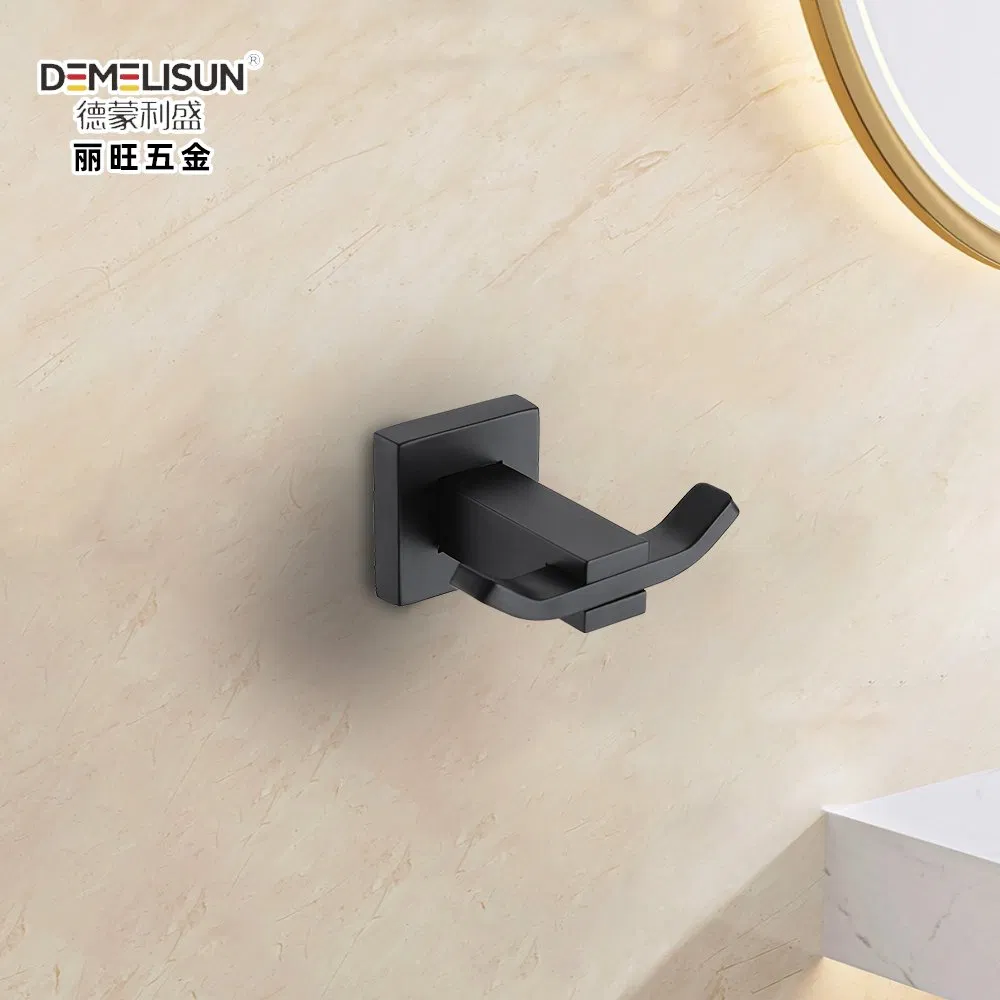 Bathroom Hardware 304 Stainless Steel Towel Rack Set Brushed Black Bathroom Holder Toilet Paper Holder Robe Hook