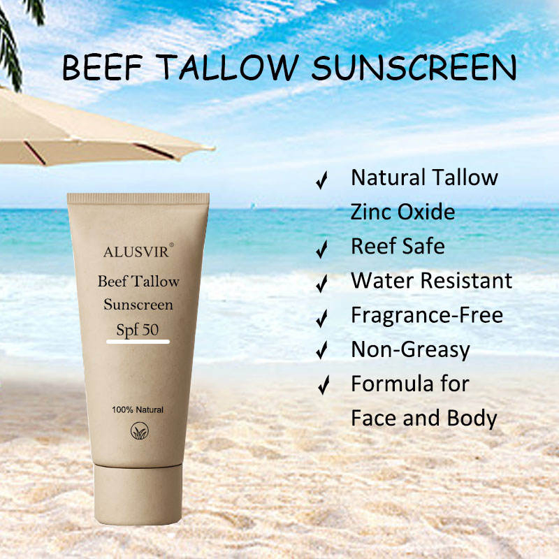 Mineral SPF 50 Sunblock Moisturizer Whitening Organic Sunscreen Face Cream