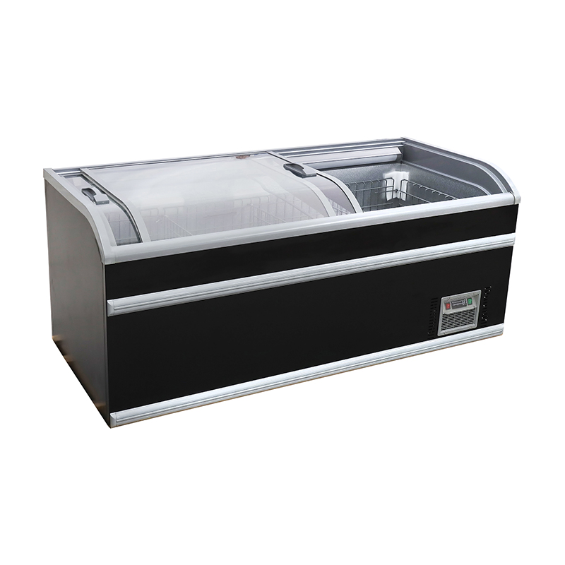 Commercial Refrigerator Top Sliding Open Auto Defrost Fridge Chest Island Deep Freezer