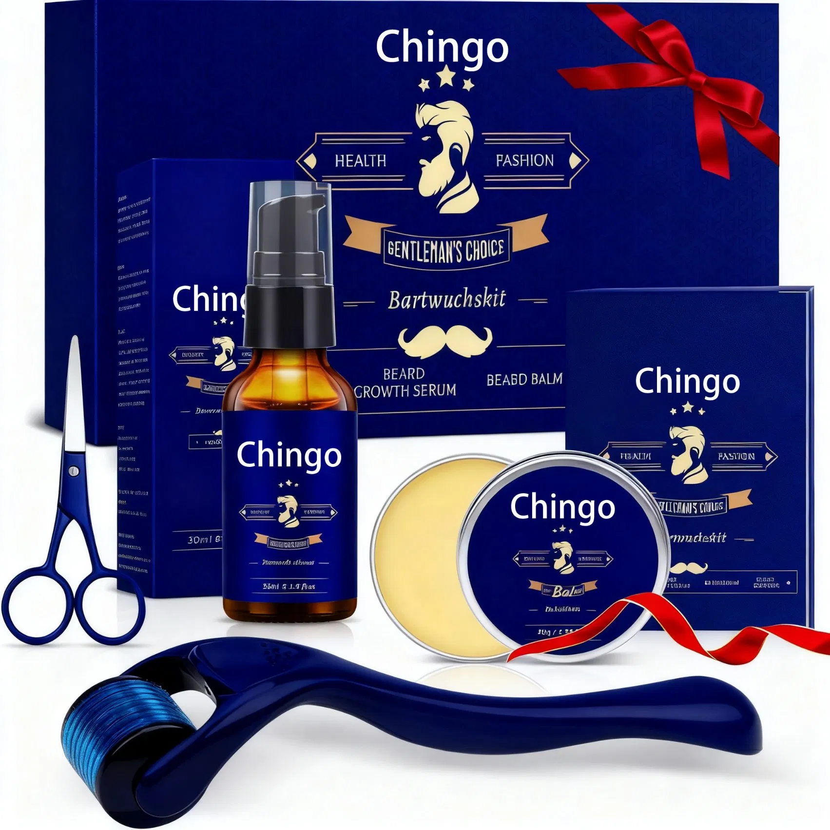 Strengthen & Moisturize Men Beard Growth Kit Care Fluid for Healthy Growth