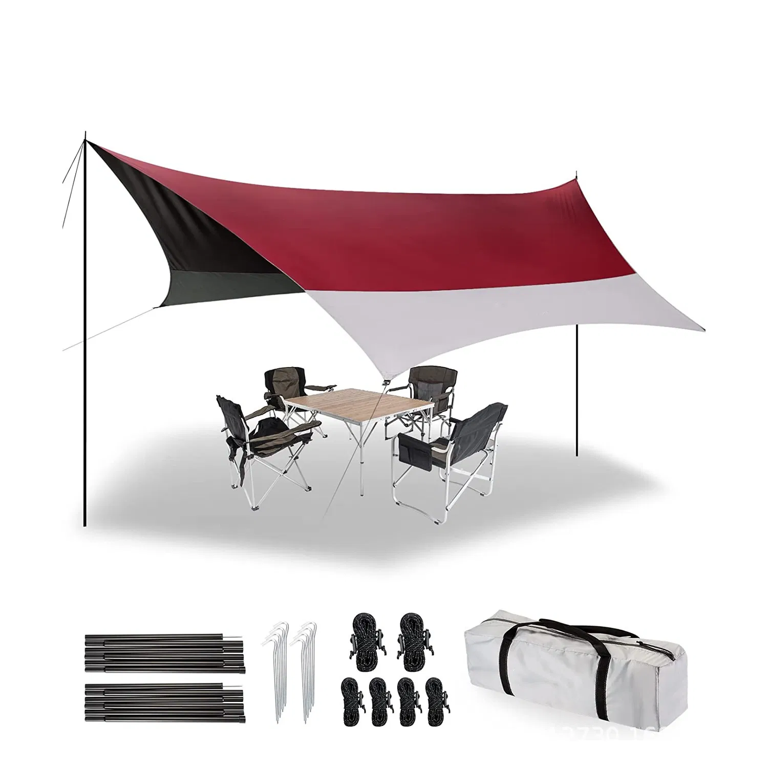 Nylon Oxford Tent Taped Seams Waterproof Rain Tarp for Camping Tarp