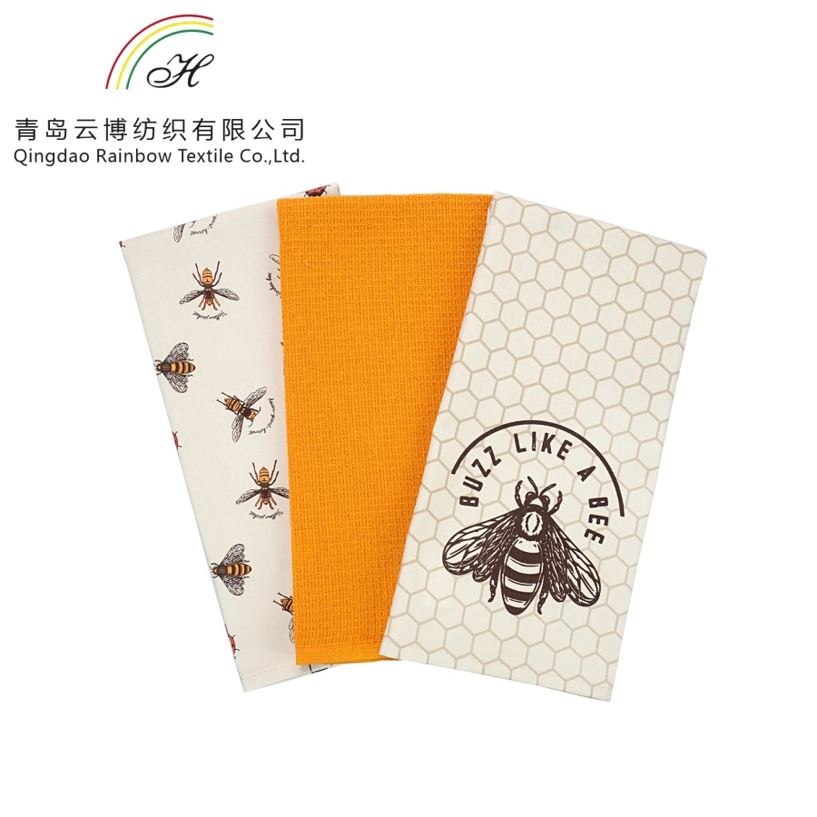 2025 Factory Custom Quick Drying Hand Bath Towel New Year Kitchen 100% Cotton Kitchen Towels Ultra Soft Tea Towel