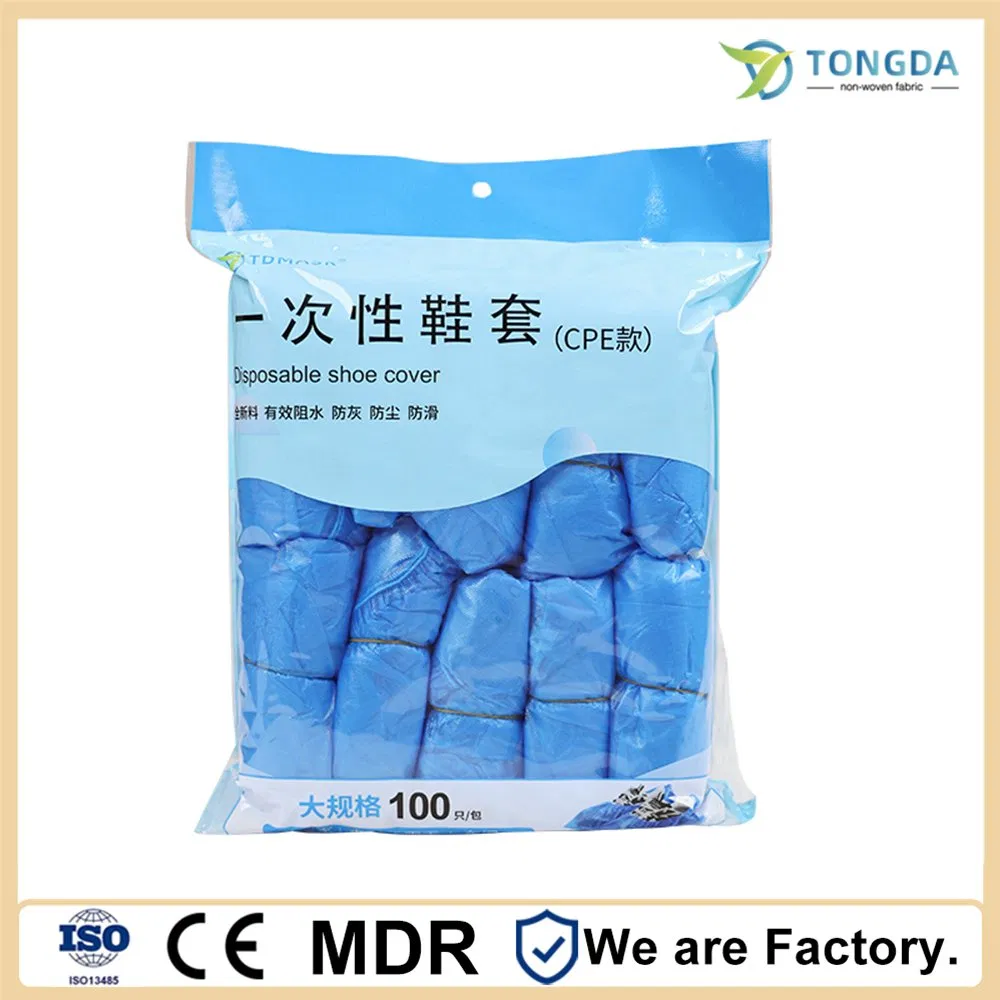 Disposable CPE Waterproof Workshop/Home Hospitality Dustproof Shoe Cover