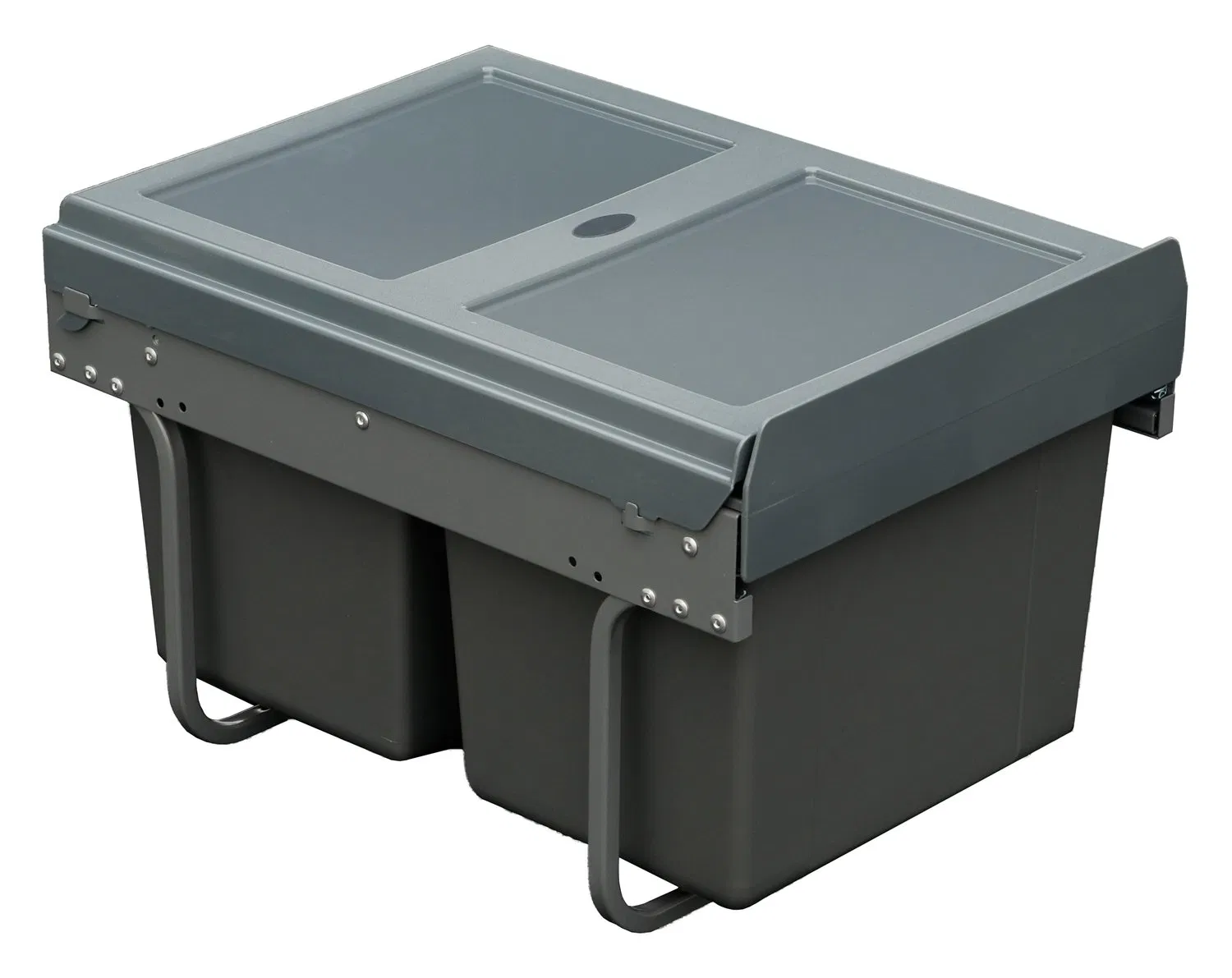 Встроенный выдвижной мусорный бак Tekey 2x15 л для кухни