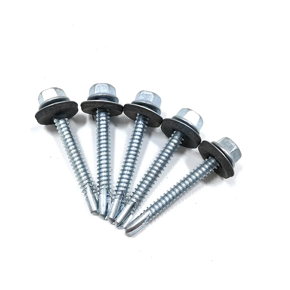 Steel Hex Head Self Drilling Screw with Metal Washer