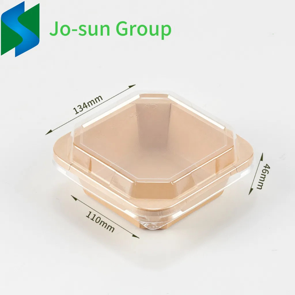 Jo-Sun Customized Kraft Paper to Go Boxes Take Away Lunch Packing Boxes Square Paper Food Container