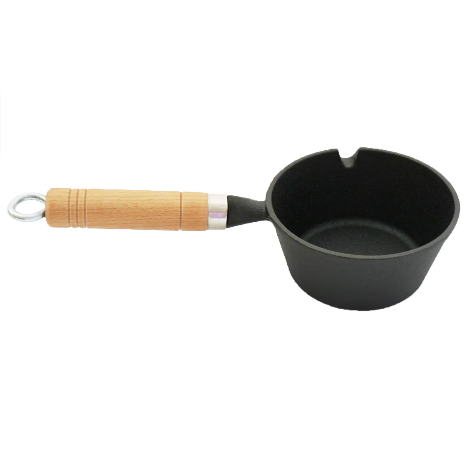 Чугунный соусник с деревянной ручкой и носиком