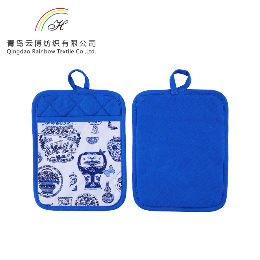 Customized Design Printing Heat Resistant Square Cotton Pot Holder