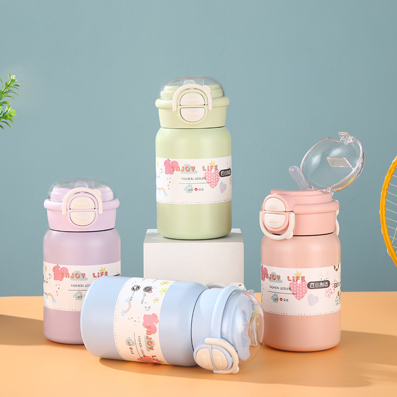 316 Stainless Steel Minimalist Insulated Water Cup with Straw and Portable Handle