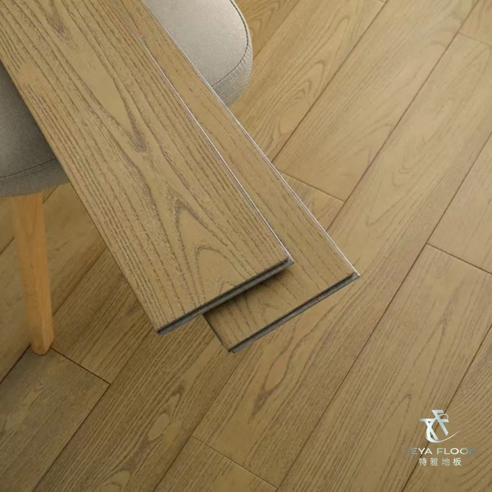 Chinese Teak Brown Color Prefinished Locust Hardwood Flooring