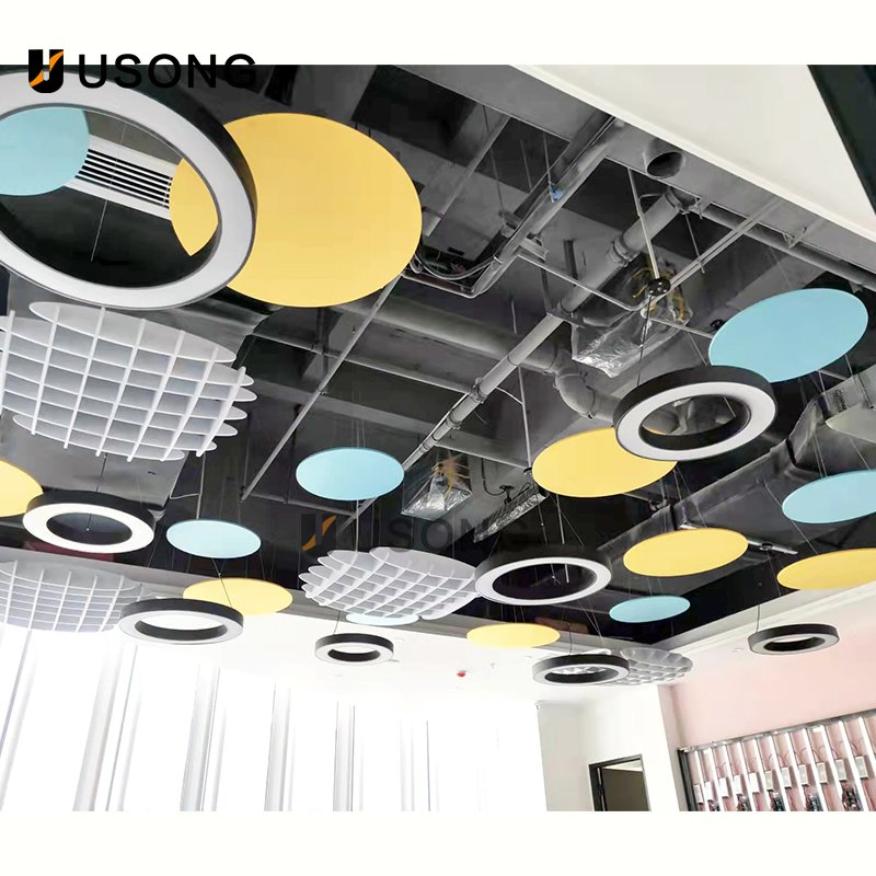 E0 Polyester Fiber Acoustic Ceiling Panels for Modern Interior Spaces