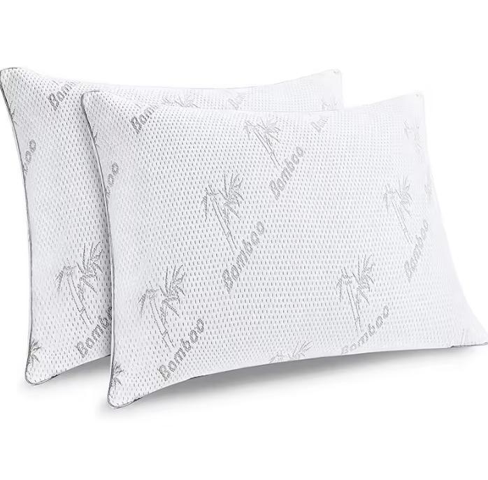Shredded Memory Foam Bamboo Pillow with Washable, Bamboo Cover