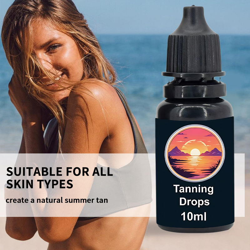 High-End Custom Brand Ultra-Effective Tanning Drops, Ideal for Brown Skin Tones