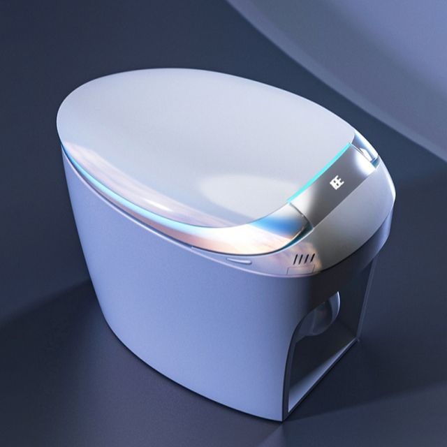 Promotional Egg-Shaped One-Piece Fully Automatic Smart Intelligent Toilet with Front Washing