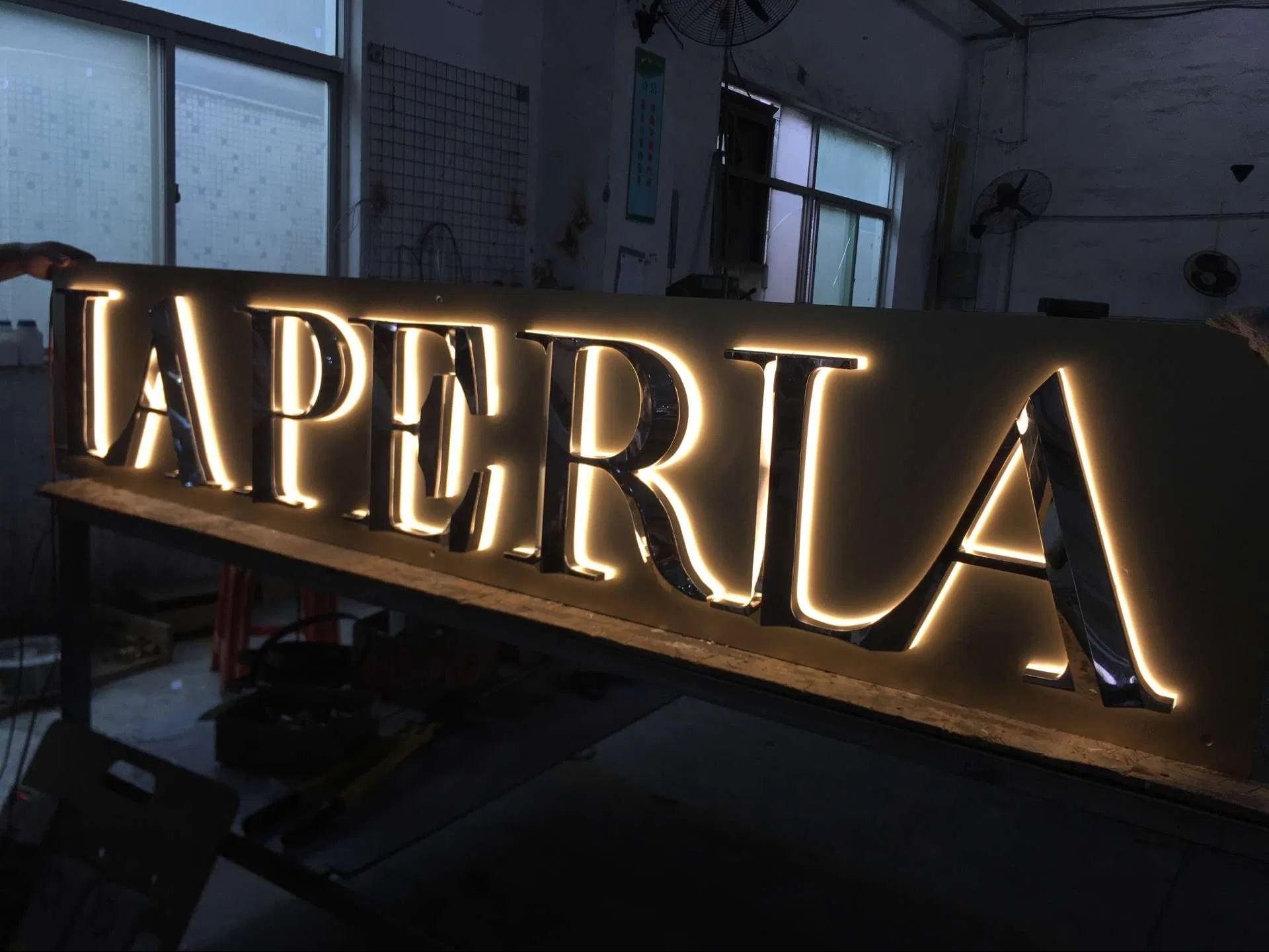 High-Quality Polished Stainless Steel Backlit Letters for Businesses