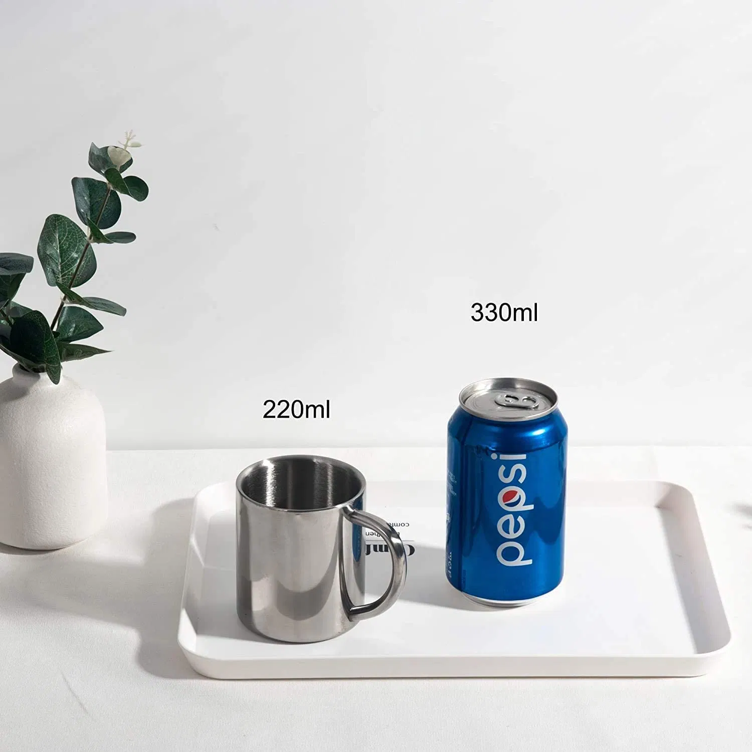 Двойная термокружка из нержавеющей стали 220 мл