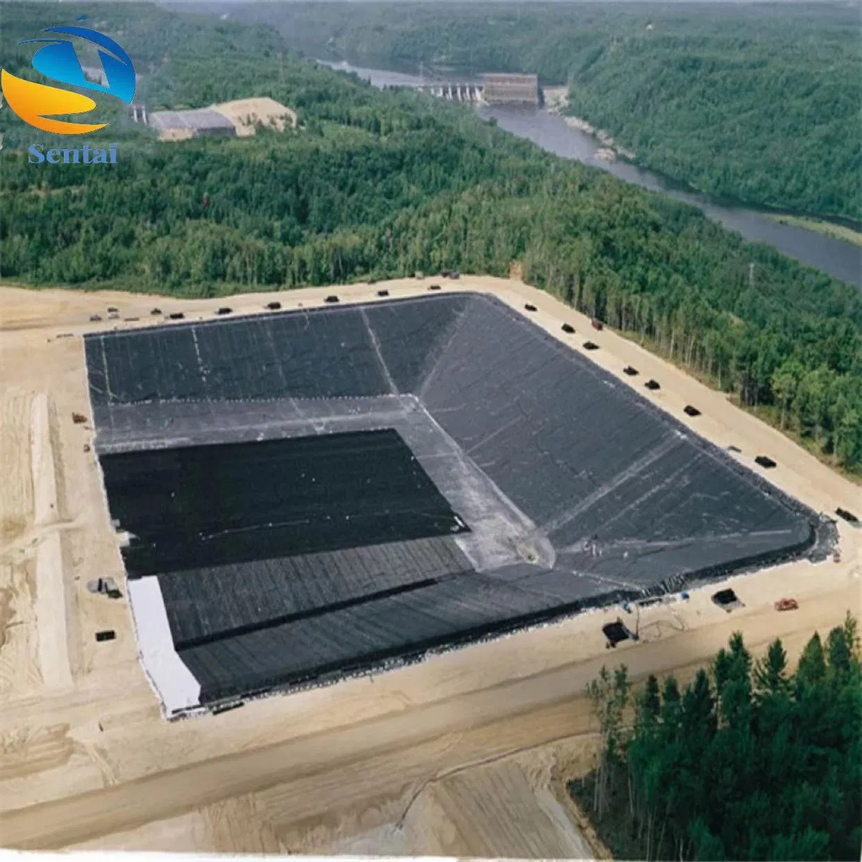 0.75mm 1mm 1.5mm HDPE Geomembrane Waterproof Cloth for African Sea Salt Drying Pool Landfill Anti-Seepage Membrane Liner