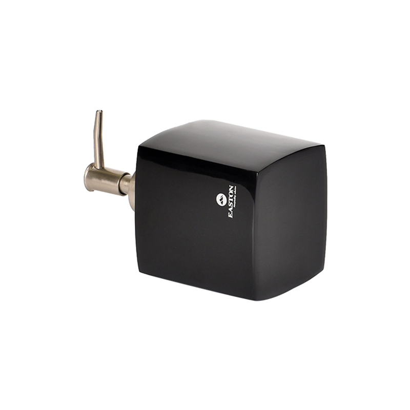 Hotel Bathroom Black Shiny Resin Soap Dispenser Wholesale