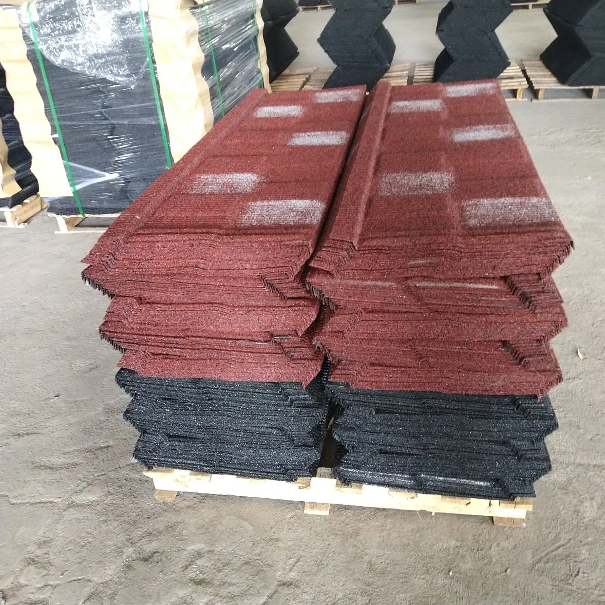 Building Tile Shingle Tyle Black Roof Tile Stone Metal Roof Tile