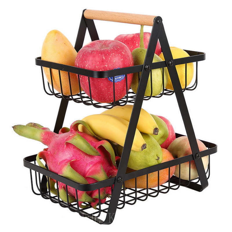 Multifunctional Kitchen Sundry Living Room Snack Storage Basket Vegetable and Fruit Shelf